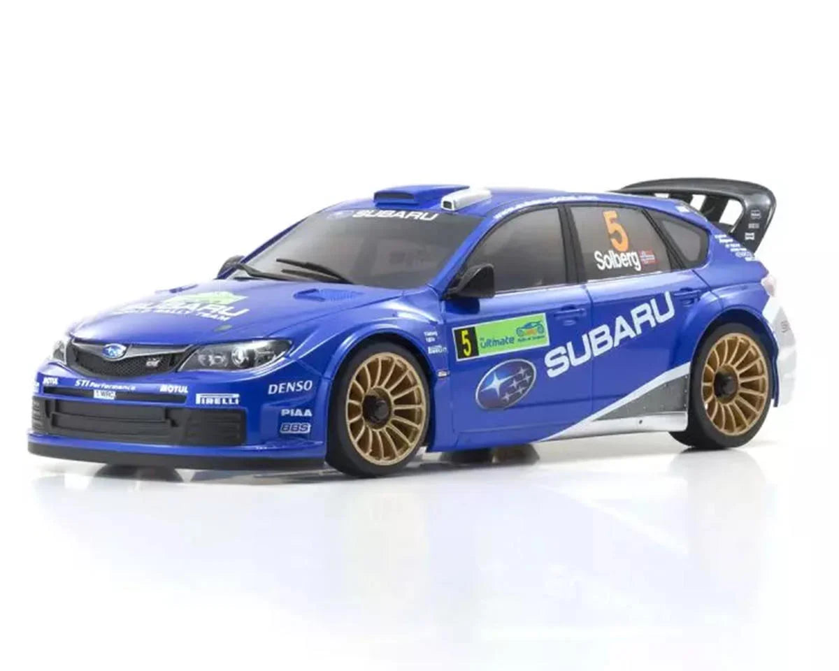 Kyosho MA-020 AWD Mini-Z ReadySet w/2008 Subaru Impreza WRC Rally Body (White/Blue) w/KT-531P 2.4GHz Radio