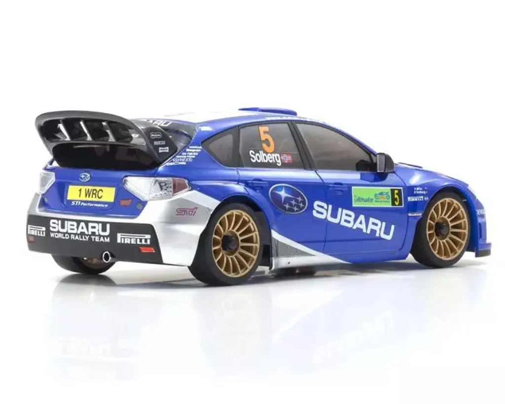 Kyosho MA-020 AWD Mini-Z ReadySet w/2008 Subaru Impreza WRC Rally Body (White/Blue) w/KT-531P 2.4GHz Radio