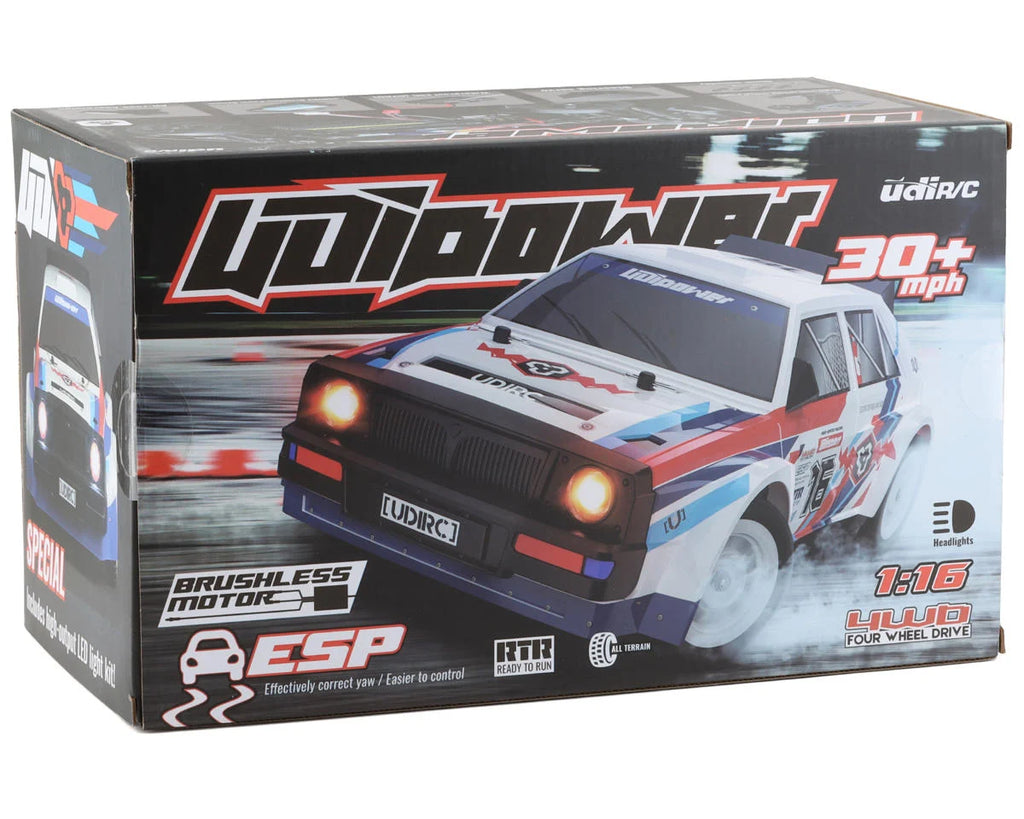 UDI RC Lancia Rally Pro 1/16 4WD RTR Brushless On-Road RC Car w/Drift Tire